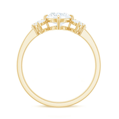 1.2 Carat Oval Cut Moissanite Designer Engagement Ring