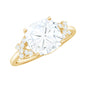 3 Carat Cushion Cut Moissanite Solitaire Engagement Ring for Women