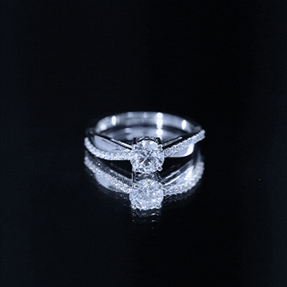 Classic Round Cut Moissanite Solitaire Engagement Ring for Women
