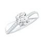 Classic Round Cut Moissanite Solitaire Engagement Ring for Women