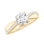 Classic Round Cut Moissanite Solitaire Engagement Ring for Women