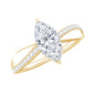 Classic Marquise Cut Moissanite Solitaire Engagement Ring