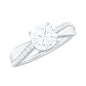 Cushion Cut Moissanite Bypass Engagement Ring