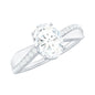 1.2 Carat Brilliant Cut Certified Moissanite Engagement Ring