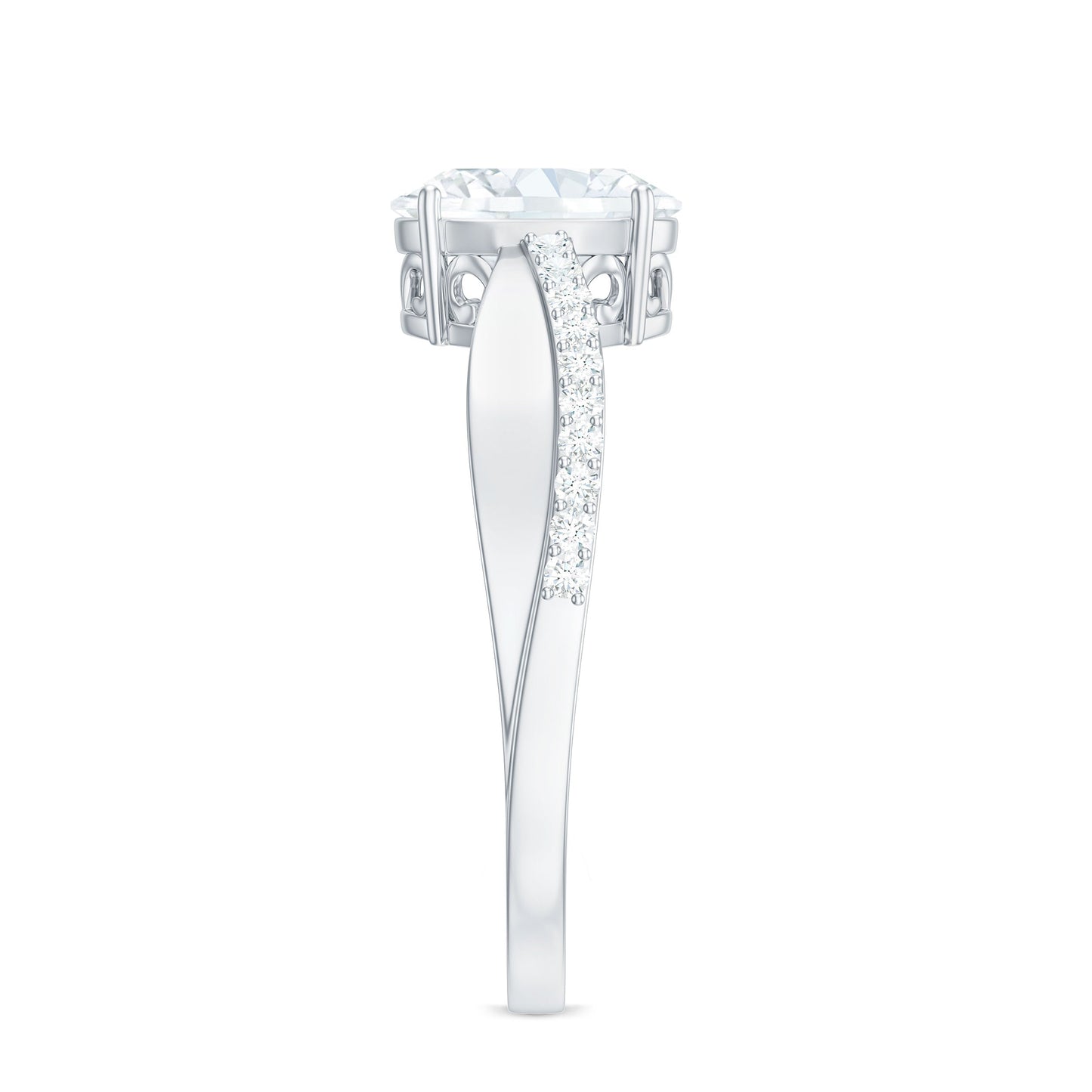 1.2 Carat Brilliant Cut Certified Moissanite Engagement Ring