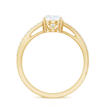 1.2 Carat Brilliant Cut Certified Moissanite Engagement Ring