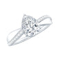1.3 Carat Pear Shape Moissanite Solitaire Engagement Ring