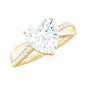 Heart Shape Moissanite Solitaire Engagement Ring for Her