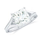 3 Carat Princess Cut Moissanite Solitaire Engagement Ring with Split Shank