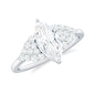 1 Carat Marquise Cut Moissanite Classic Engagement Ring