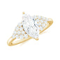 1 Carat Marquise Cut Moissanite Classic Engagement Ring