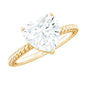2 Carat Moissanite Engagement Ring with Twisted Rope Shank