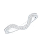 Certified Moissanite Curved Enhancer Band For Women