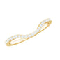 Natural Diamond Curved Enhancer Ring with Certificate