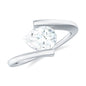 1.3 Carat Pear Cut Moissanite Engagement Ring In Tension Setting