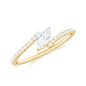 Marquise Cut Moissanite Tilted Solitaire Promise Ring