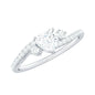 Heart Shape Moissanite Bypass Engagement Ring for Her