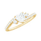 Heart Shape Moissanite Bypass Engagement Ring for Her