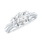 Certified Moissanite Engagement Ring with Bow Ribbon