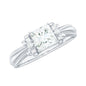 0.7 Carat Princess Cut Certified Moissanite Designer Bow Engagement Ring