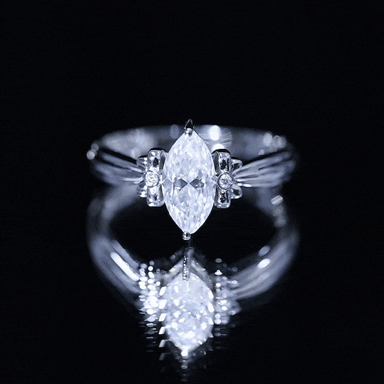 1 Carat Brilliant Cut Certified Moissanite Statement Ring