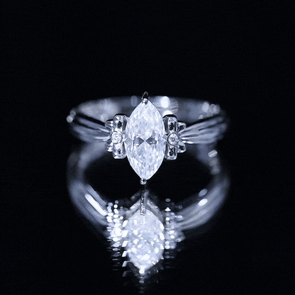 1 Carat Brilliant Cut Certified Moissanite Statement Ring
