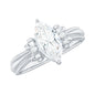 1 Carat Brilliant Cut Certified Moissanite Statement Ring