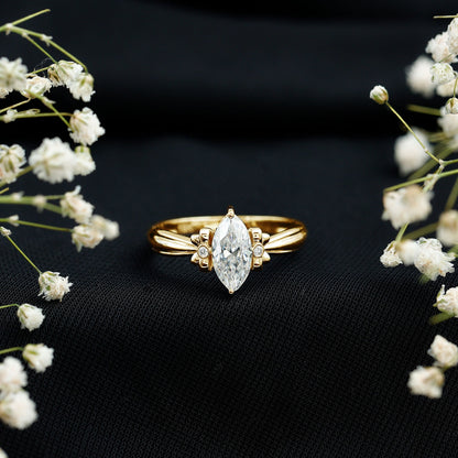 1 Carat Brilliant Cut Certified Moissanite Statement Ring