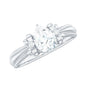 0.7 Carat Pear Shape Moissanite Bow Engagement Ring