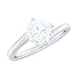 1.7 Carat Cushion Cut Moissanite Bypass Engagement Ring