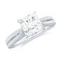 Princess Cut 1.2 Carat Moissanite Solitaire Engagement Ring