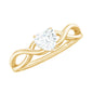 Heart Shape Moissanite Promise Ring with Crossover Band