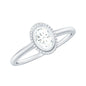 0.4 Carat Oval Cut Moissanite Solitaire Ring in Bezel Setting