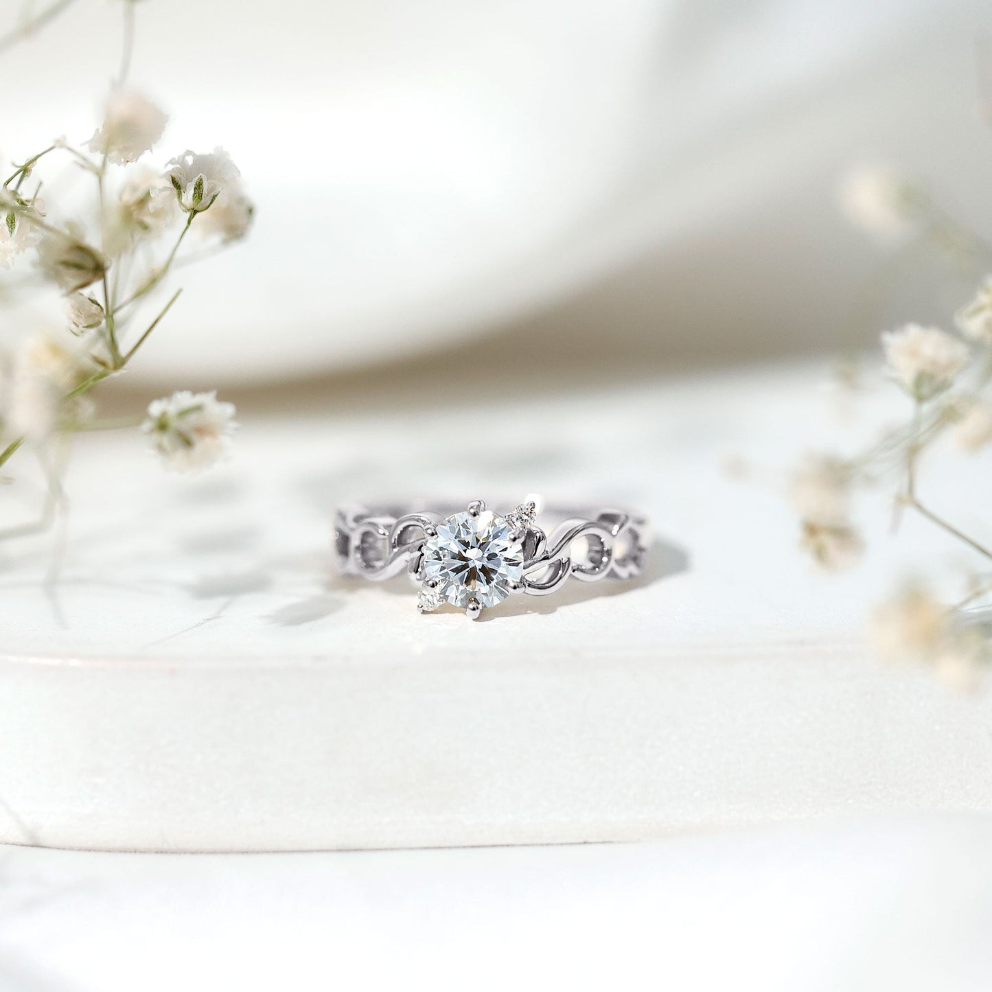 Lab Grown Diamond Art Deco Engagement Ring