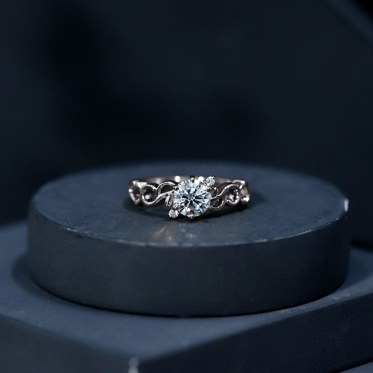 Lab Grown Diamond Art Deco Engagement Ring