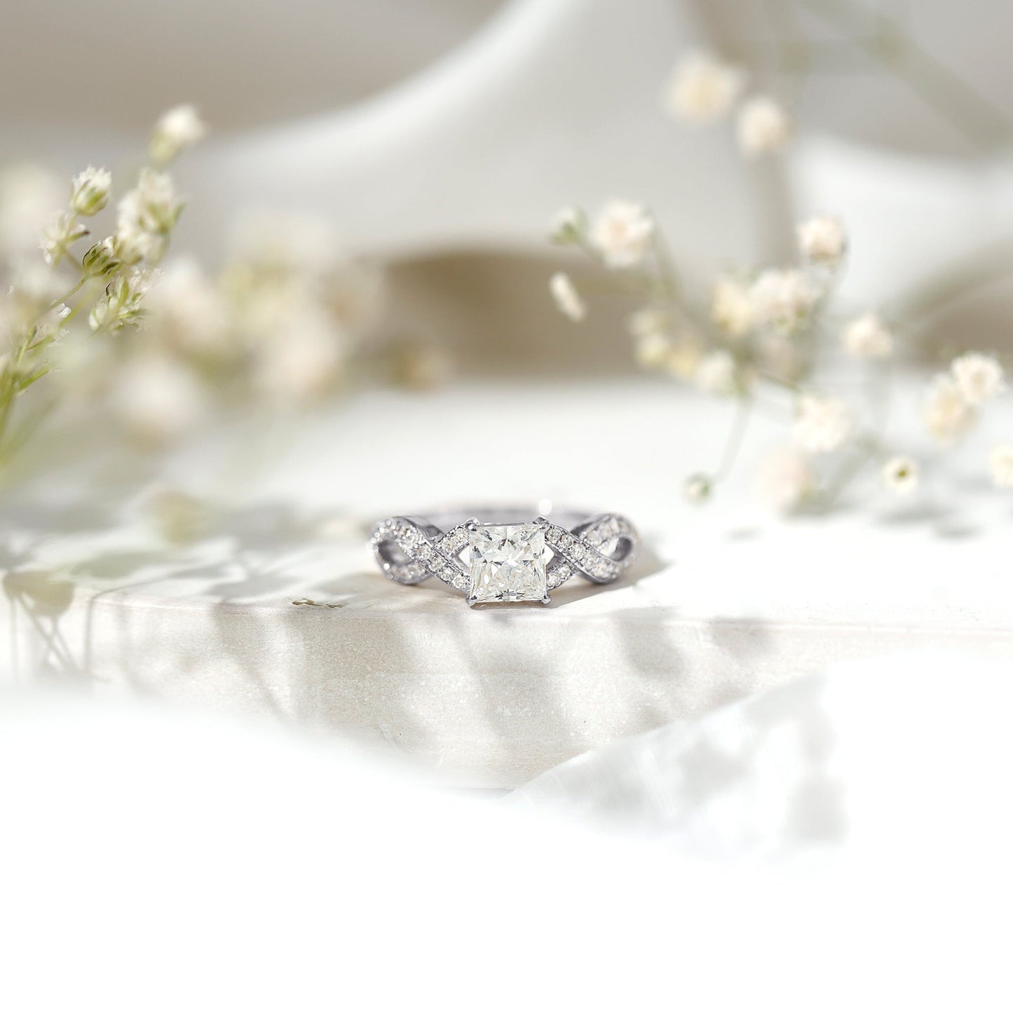 Lab Grown Diamond Princess Cut Engagement Ring For Her