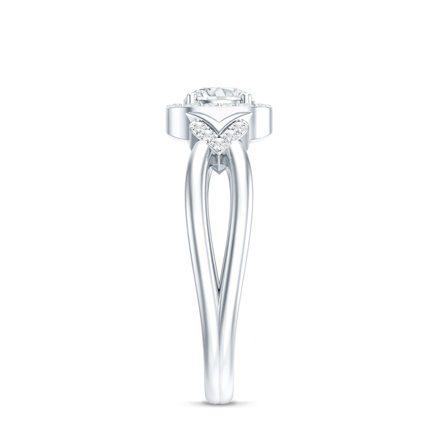 Lab Grown Diamond Halo Engagement Ring