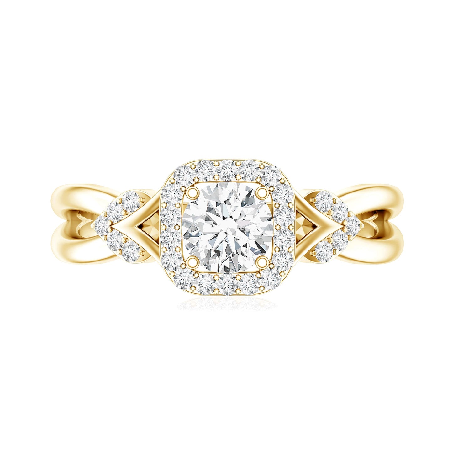 Lab Grown Diamond Halo Engagement Ring
