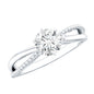 Lab Grown Diamond Solitaire Splt Shank Engagement Ring