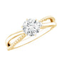 Lab Grown Diamond Solitaire Splt Shank Engagement Ring