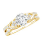 Lab Grown Diamond Round Engagement Ring With Side Stone