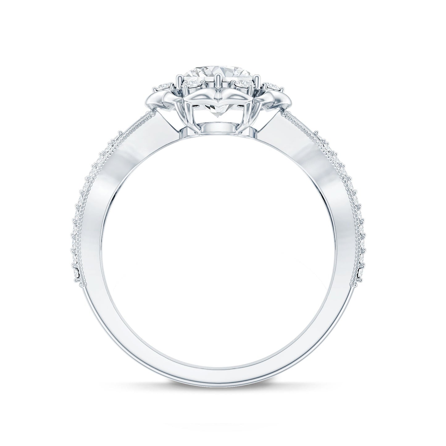 Nature Inspired Lab Grown Diamond Engagement Ring