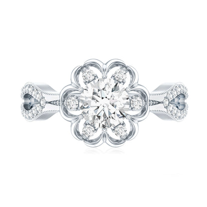 Nature Inspired Lab Grown Diamond Engagement Ring