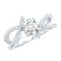 Certified Lab Grown Diamond Bypass Engagement Ring
