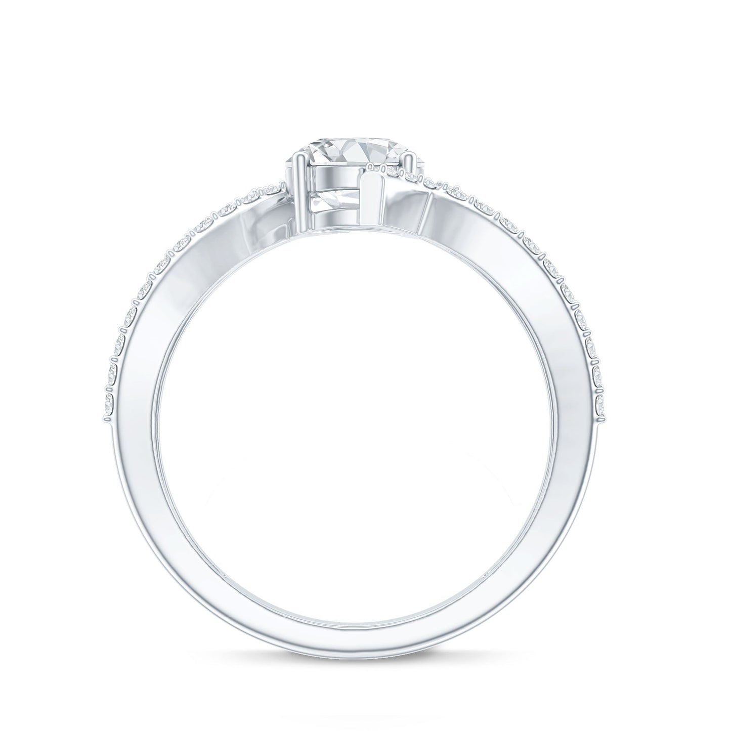 Certified Lab Grown Diamond Bypass Engagement Ring
