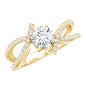 Certified Lab Grown Diamond Bypass Engagement Ring