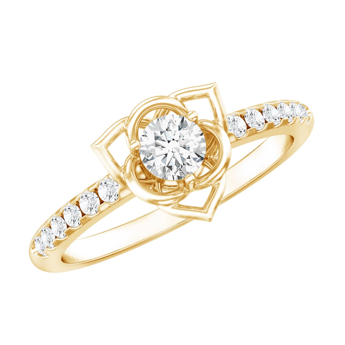 Certified Lab Grown Diamond Flower Promise Ring