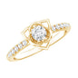 Certified Lab Grown Diamond Flower Promise Ring