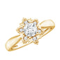 Certified Lab Grown Diamond Floral Engagement Ring for Women
