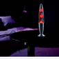 COOL RED Metal Bottom Wax Volcano Lava Lamp